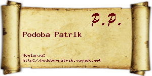 Podoba Patrik névjegykártya