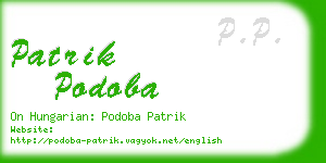patrik podoba business card